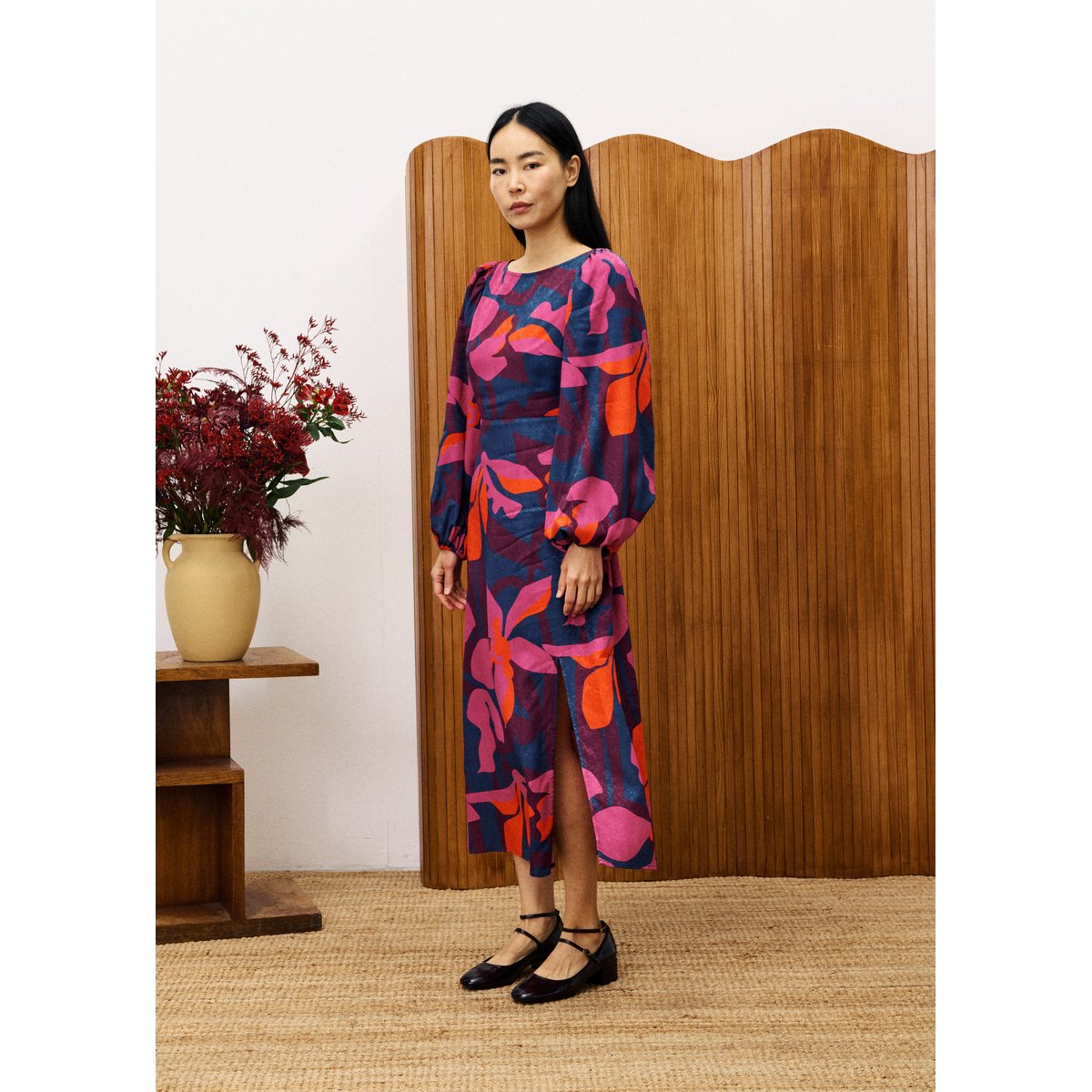 Robe longue STENDHAL geo flowers, FRNCH