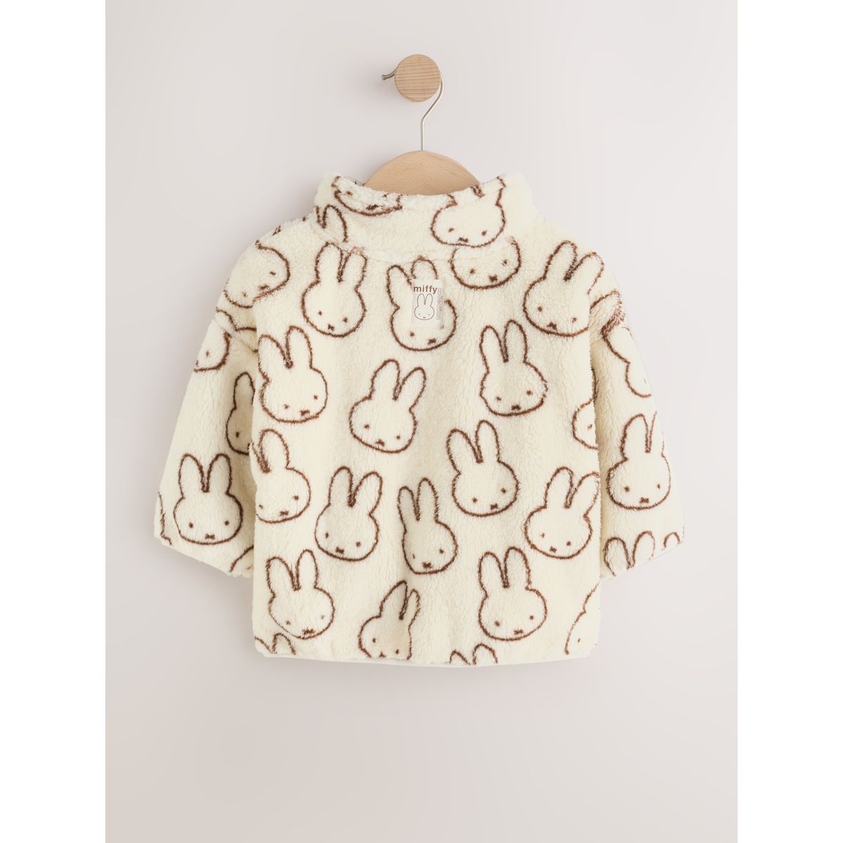 Polaire à col zippé crème miffy, NEXT
