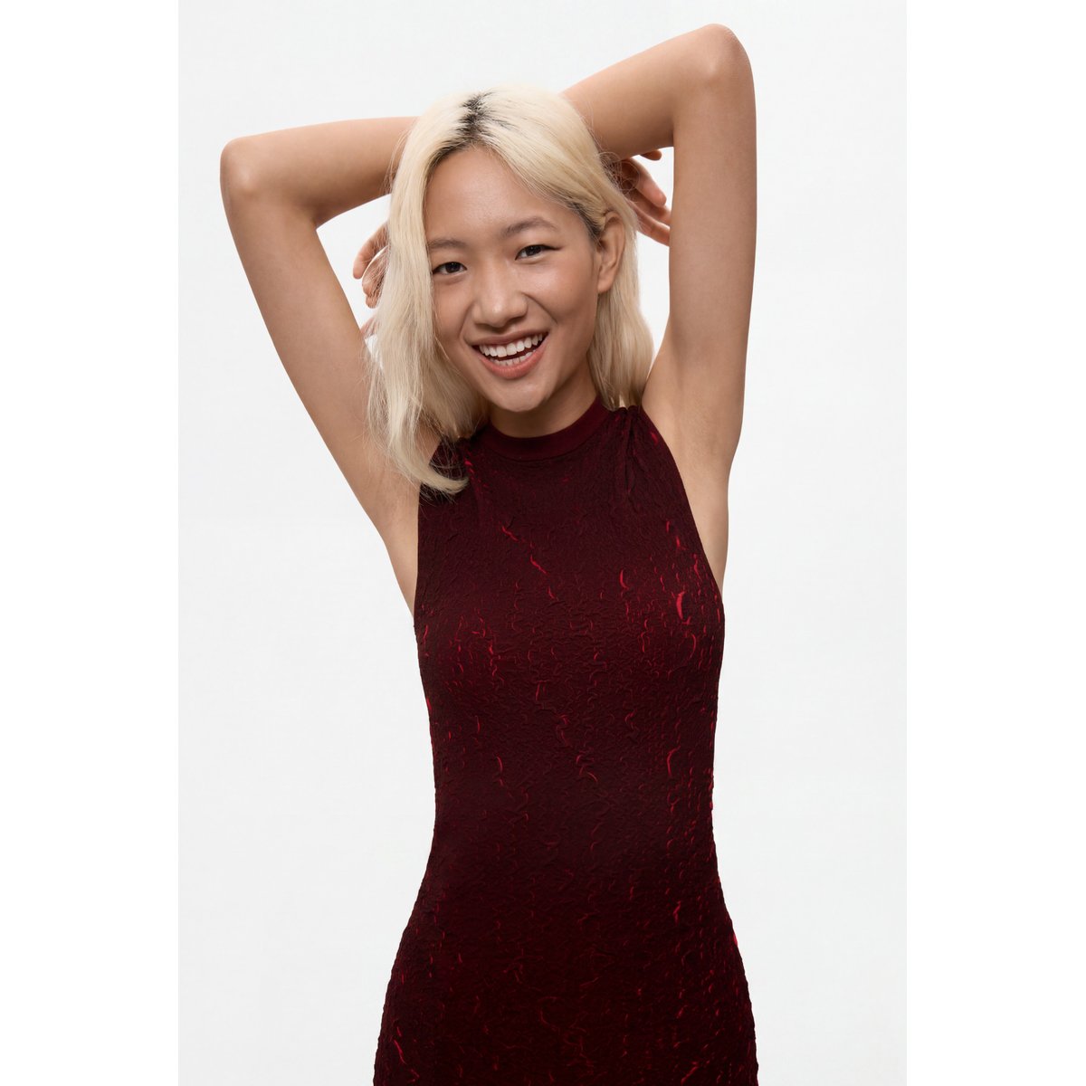 Débardeur en maille rouge, DESIGUAL