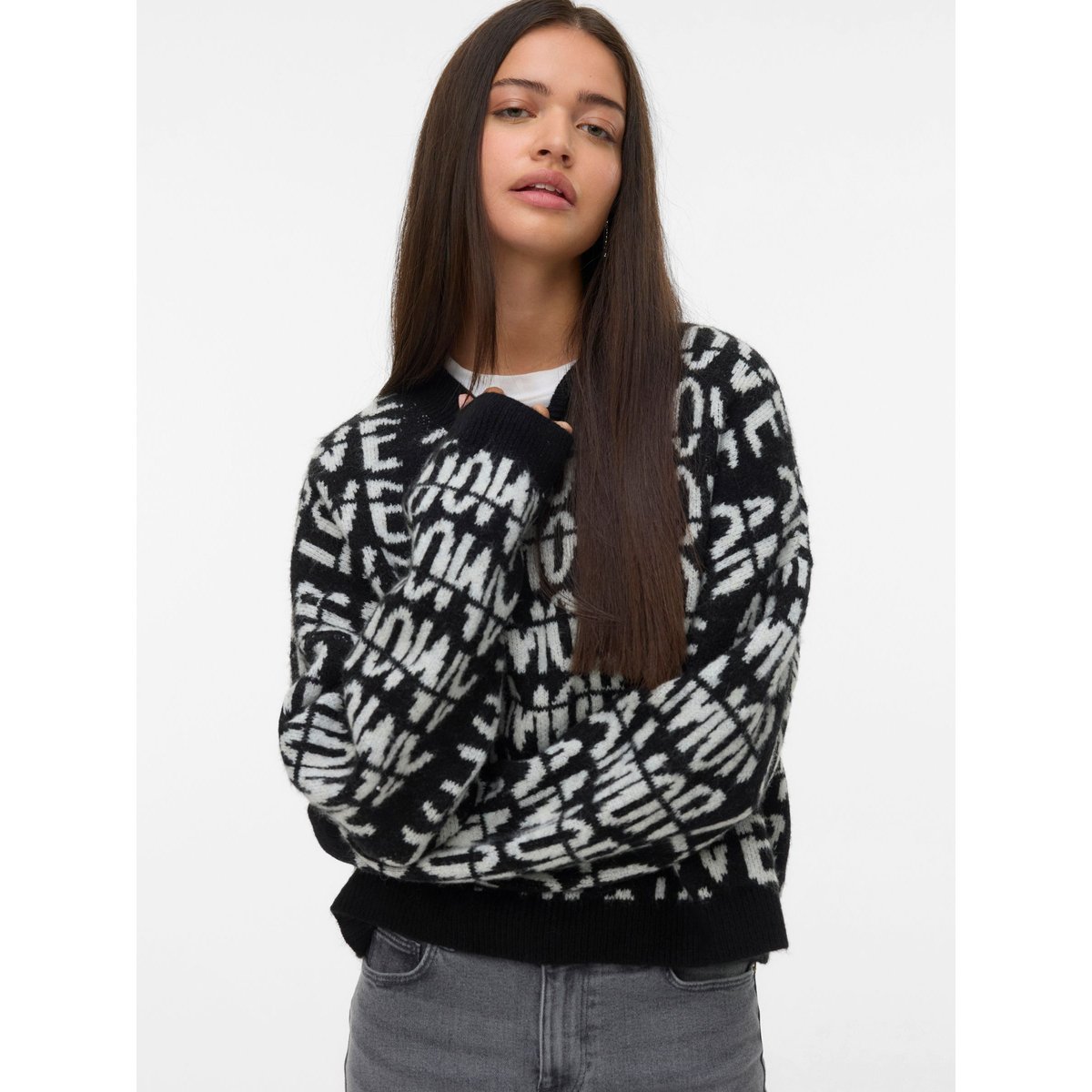 Pull En Maille black 1, VERO MODA