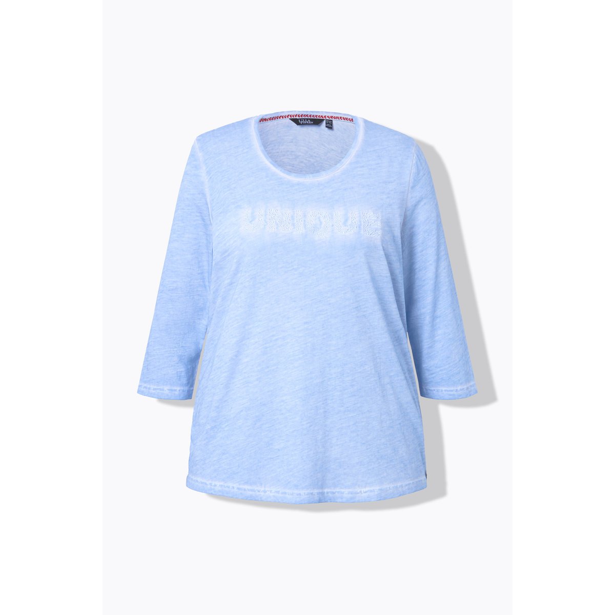 T-shirt message brodé, collection Classic bleu clair, ULLA POPKEN
