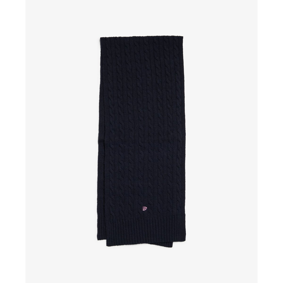 Écharpe Premium Cable Knit Classique bleu marine éclipse, SUPERDRY