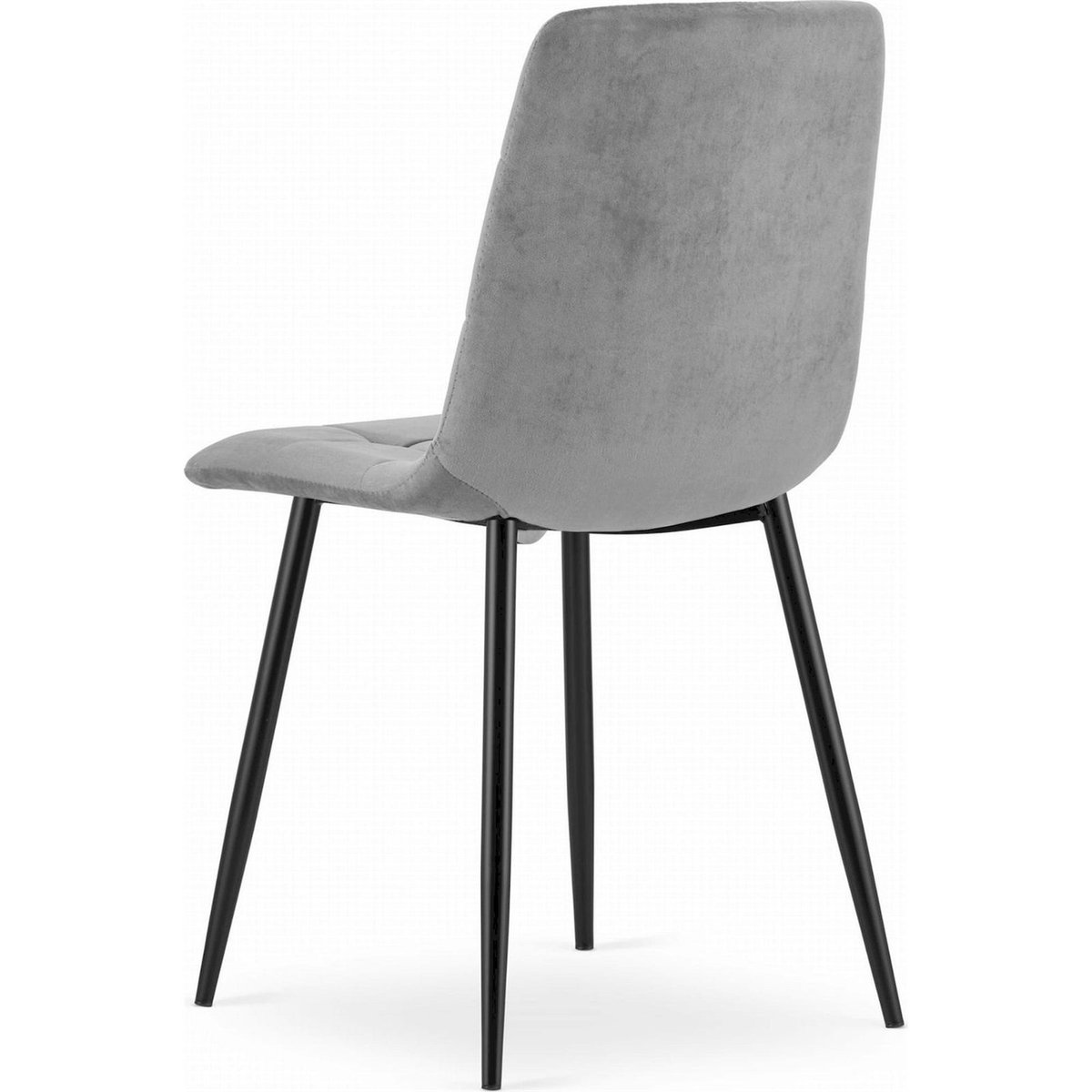 Chaise rembourrée velours collection KARA gris velours, RECOLLECTION