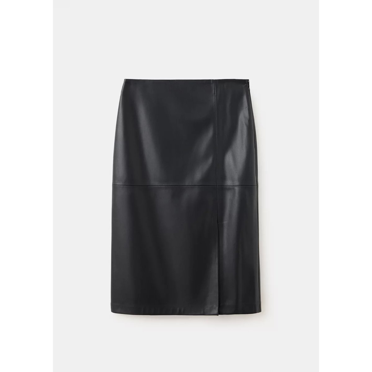 Jupe droite similicuir noir, MANGO