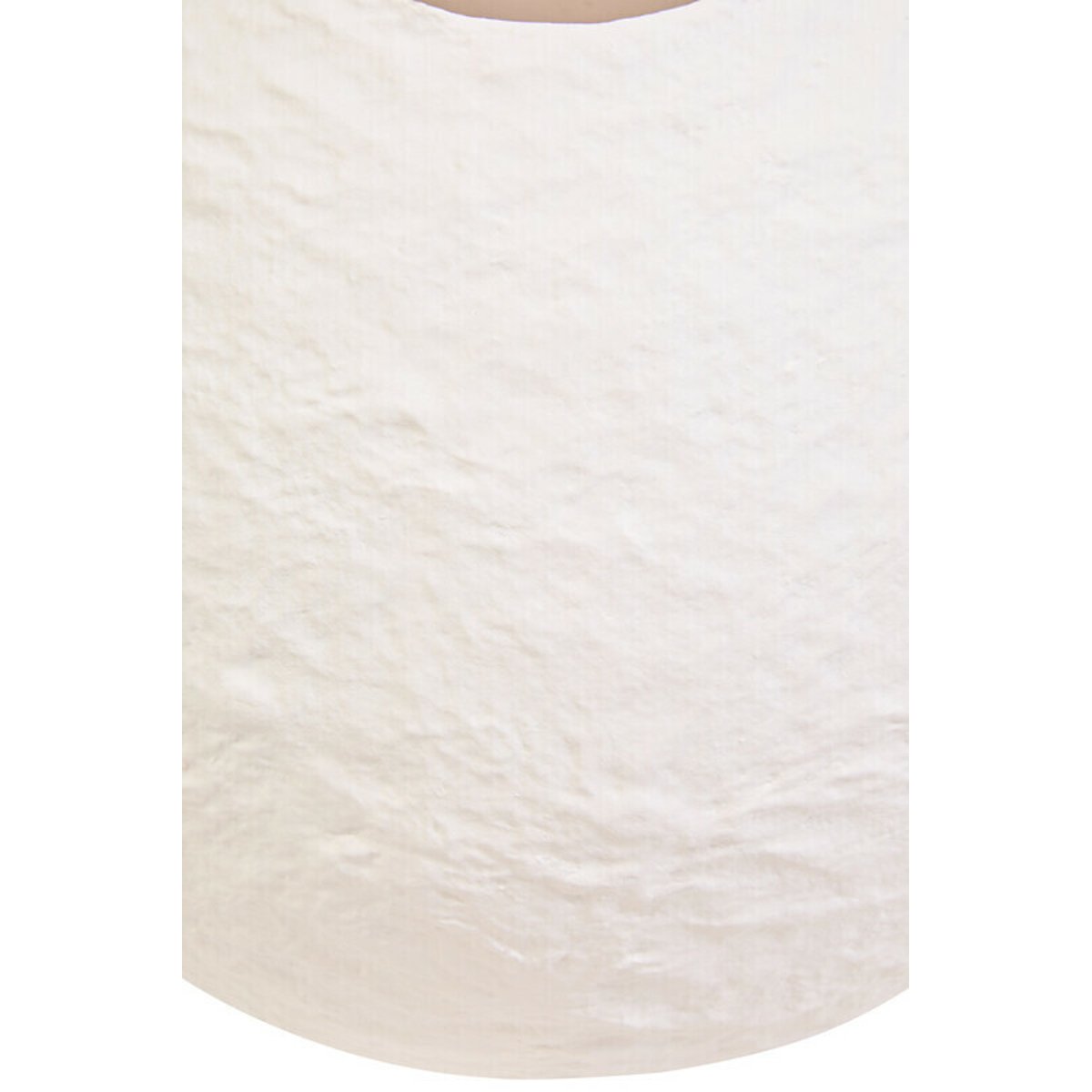 Small Cotton Mache Round Vase in White white, ÉDITÉ
