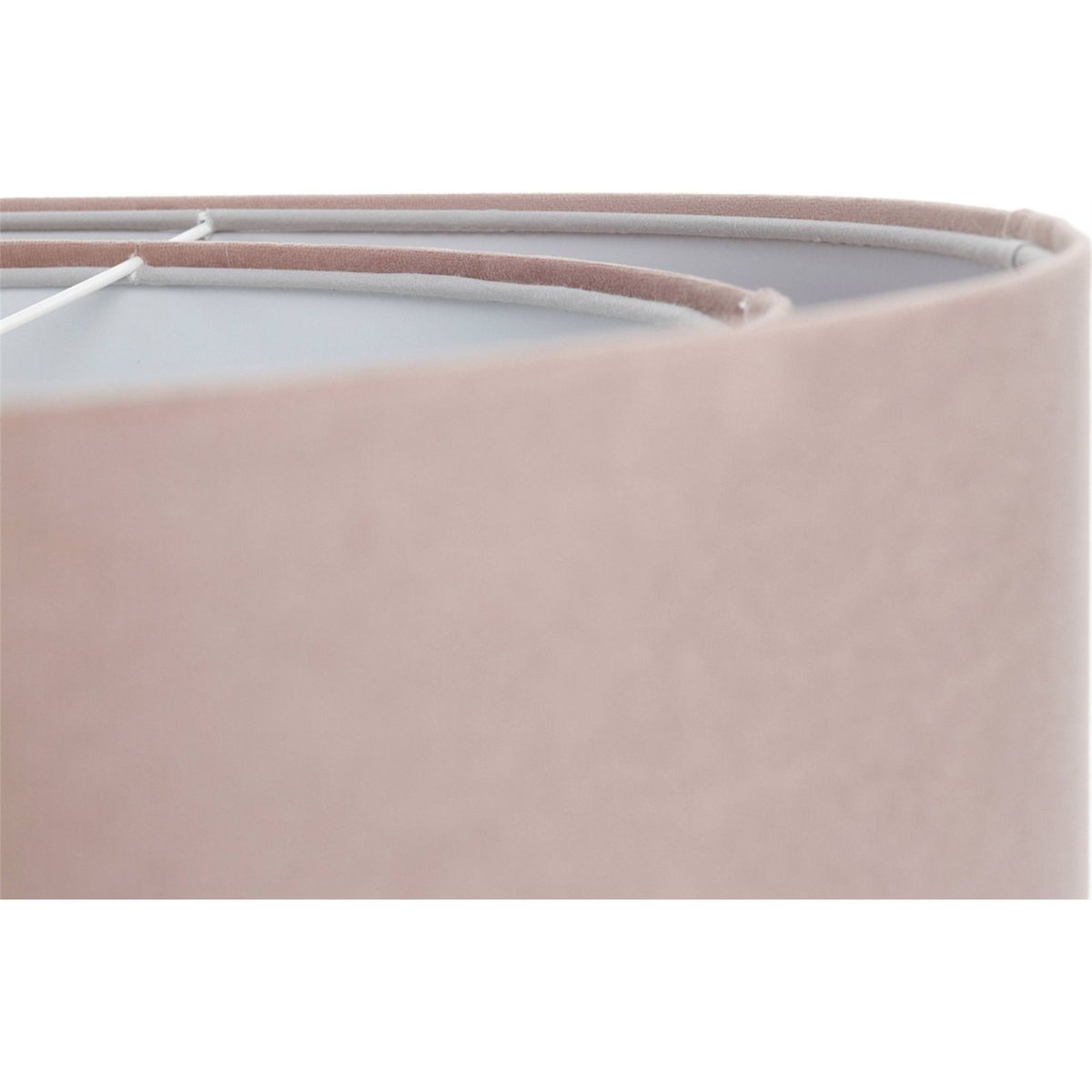 Suspension ronde en tissu pour chambre Jasmin bebe rose poudré avec beige crème, BPS KONCEPT
