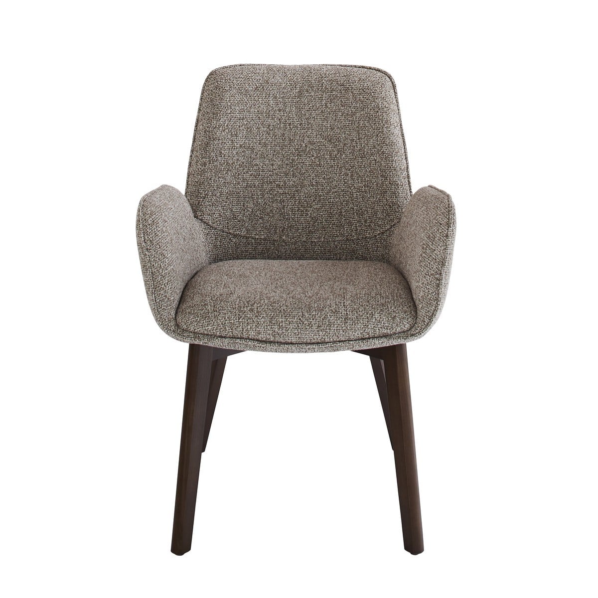 Lot de 2 chaises avec accoudoir tapissée beige KARL beige, SIGNATURE