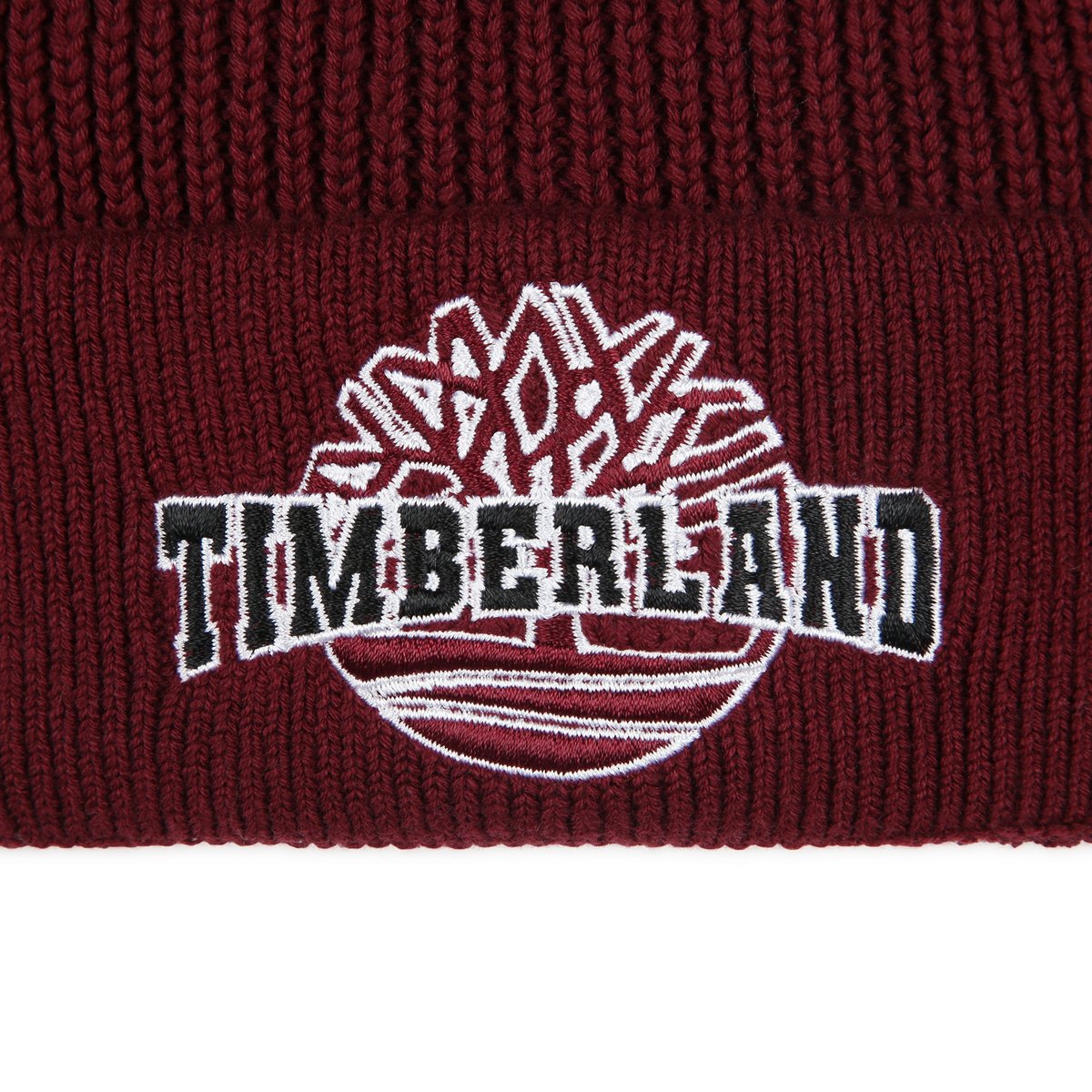 Bonnet brodé en tricot marsala, TIMBERLAND