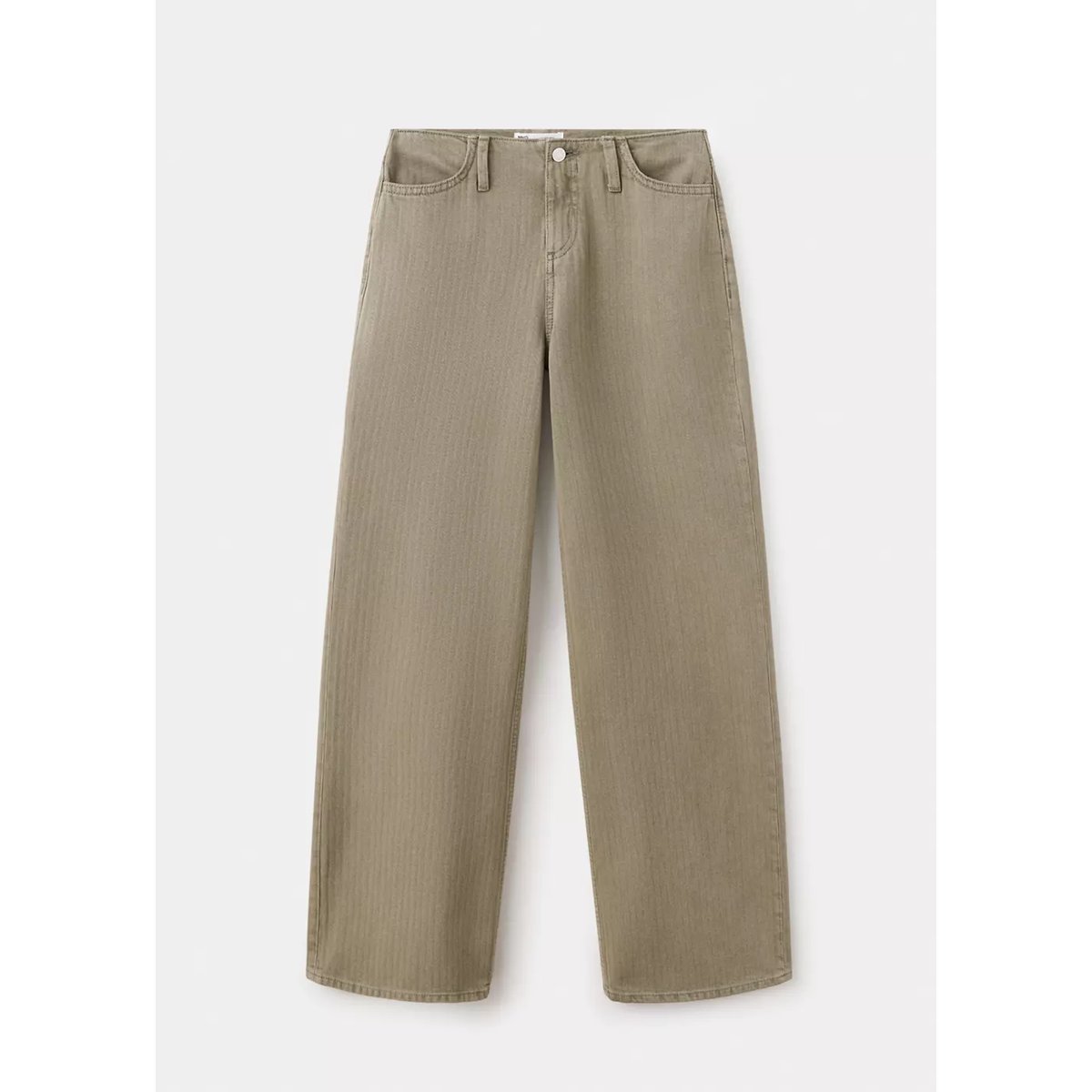 Jean large à rayures kaki, MANGO TEEN