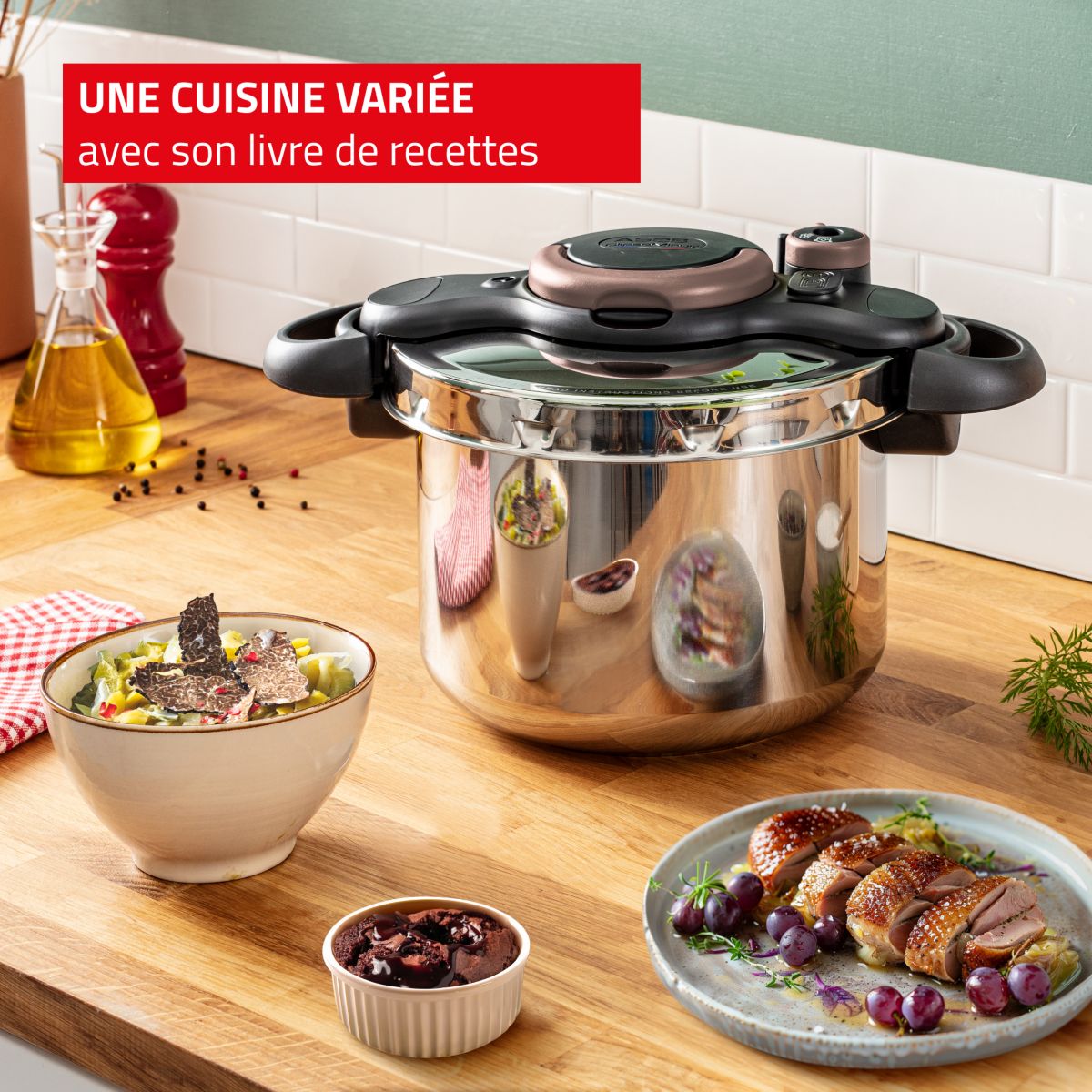 Autocuiseur ClipsoMinute Gourmande 7.5L couleur unique, SEB