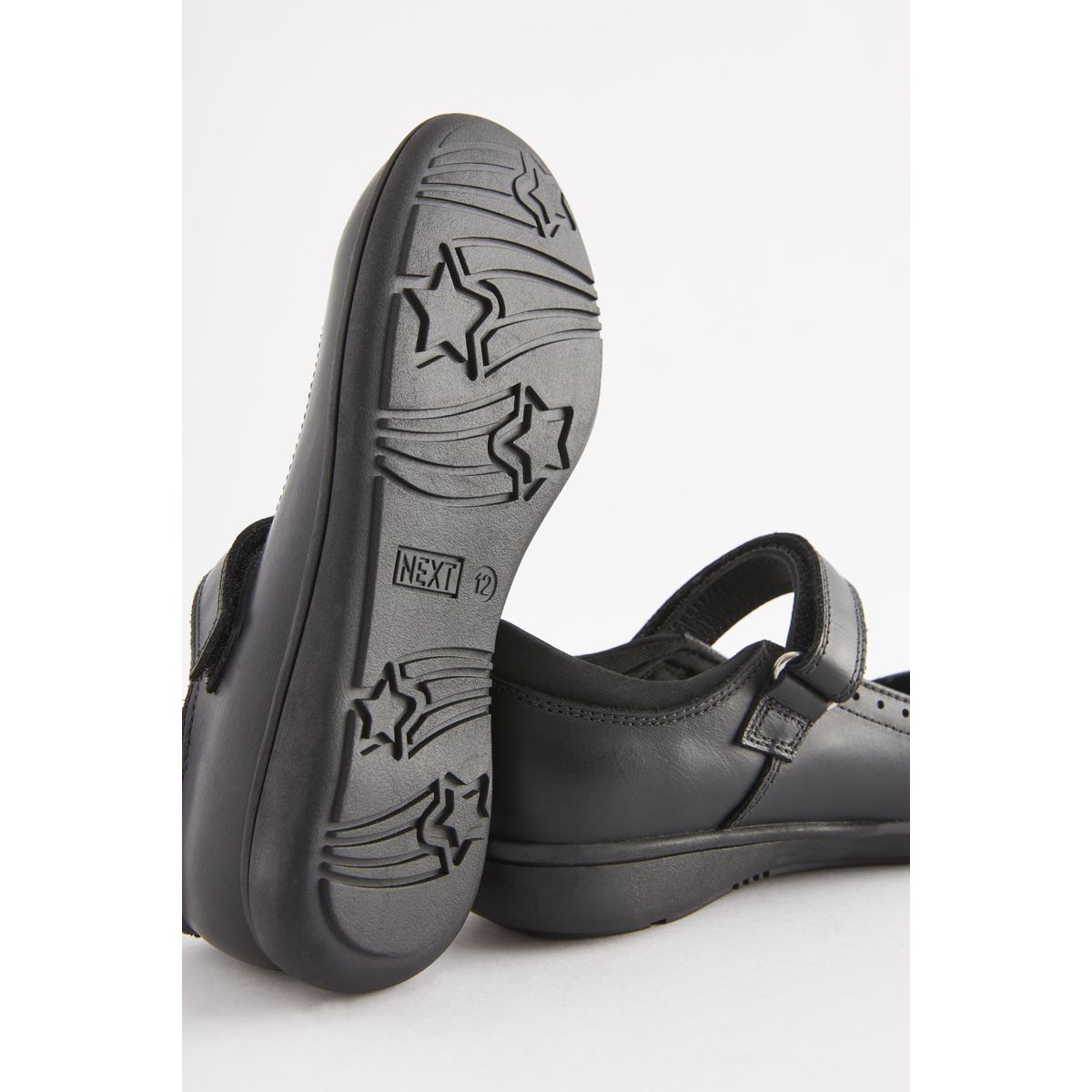 Babies d'école en cuir style richelieu bleu marine, NEXT
