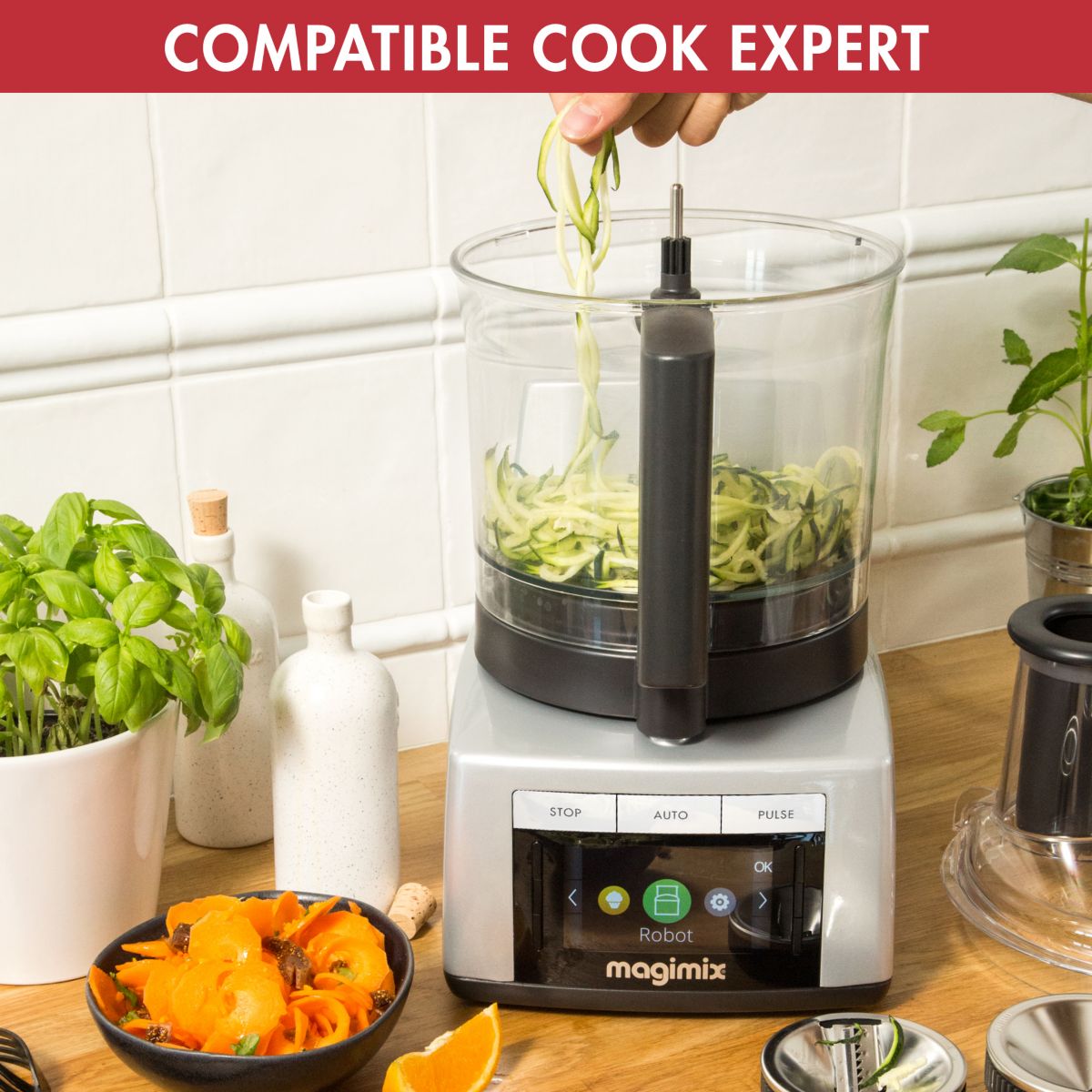 Découpe légumes 17501 Coffret Spiral Expert acier, MAGIMIX