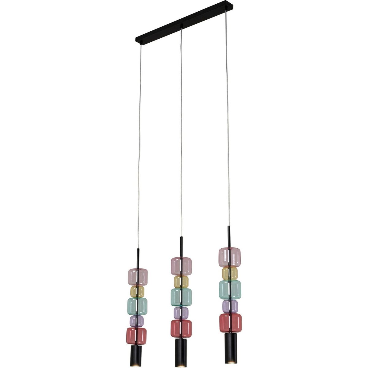 Suspension en verre et acier, CANDY BAR multicolore, KARE DESIGN
