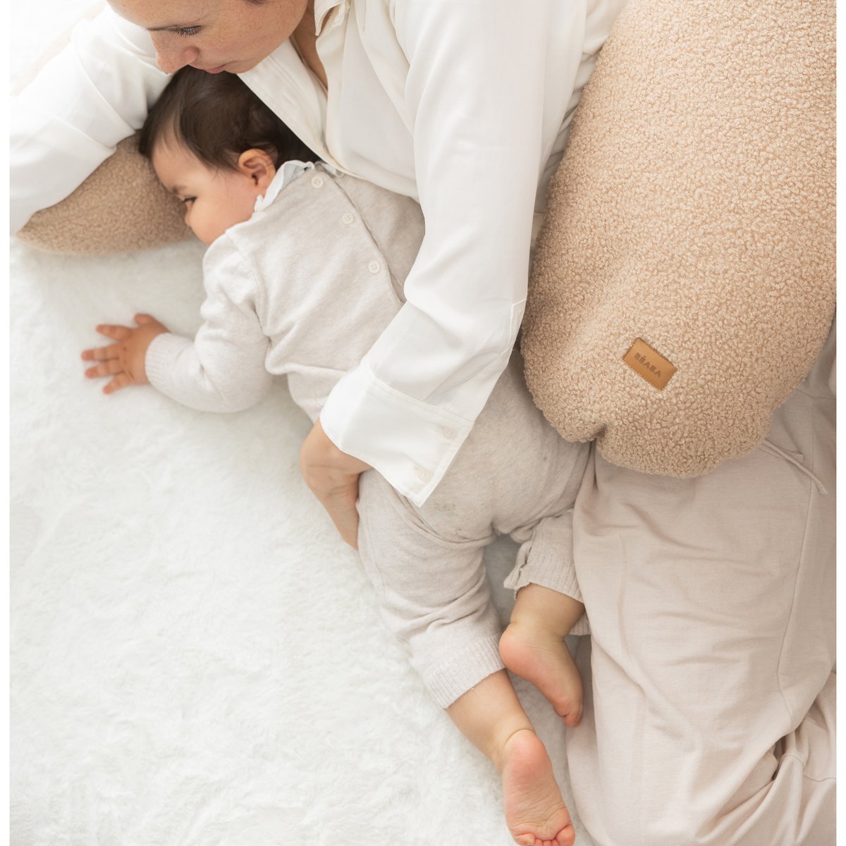 Coussin d'allaitement confortable et multifonctions BIG FLOPSY praliné, BEABA