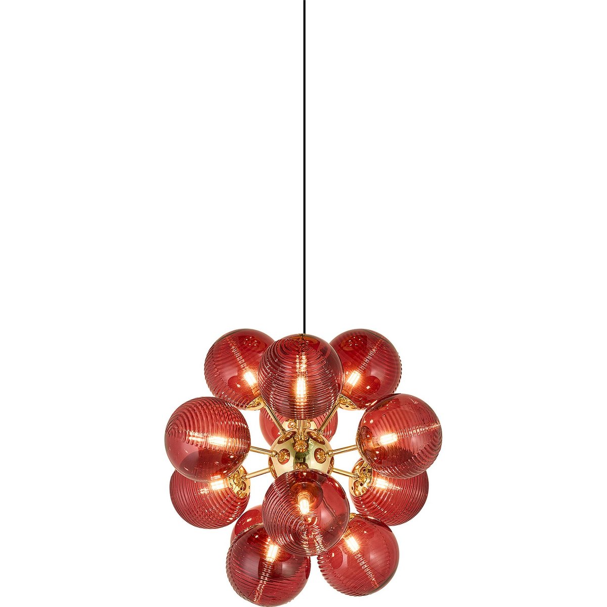 Lustre contemporain en cristal fumé pour salon bordeaux fumé cristal, RECOLLECTION