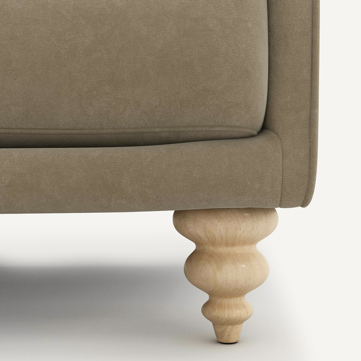 Housse de canapé velours, Lazare beige cendré, AM.PM