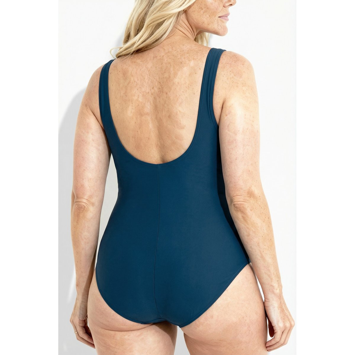 Maillot de bain sans bonnets souples bleu, ULLA POPKEN