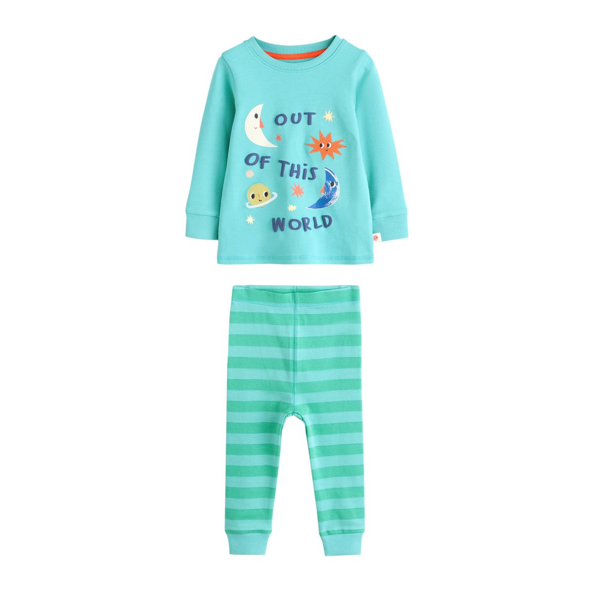 Pyjama douillet, lot de 3 vaisseau spatial écru/marine/vert, NEXT