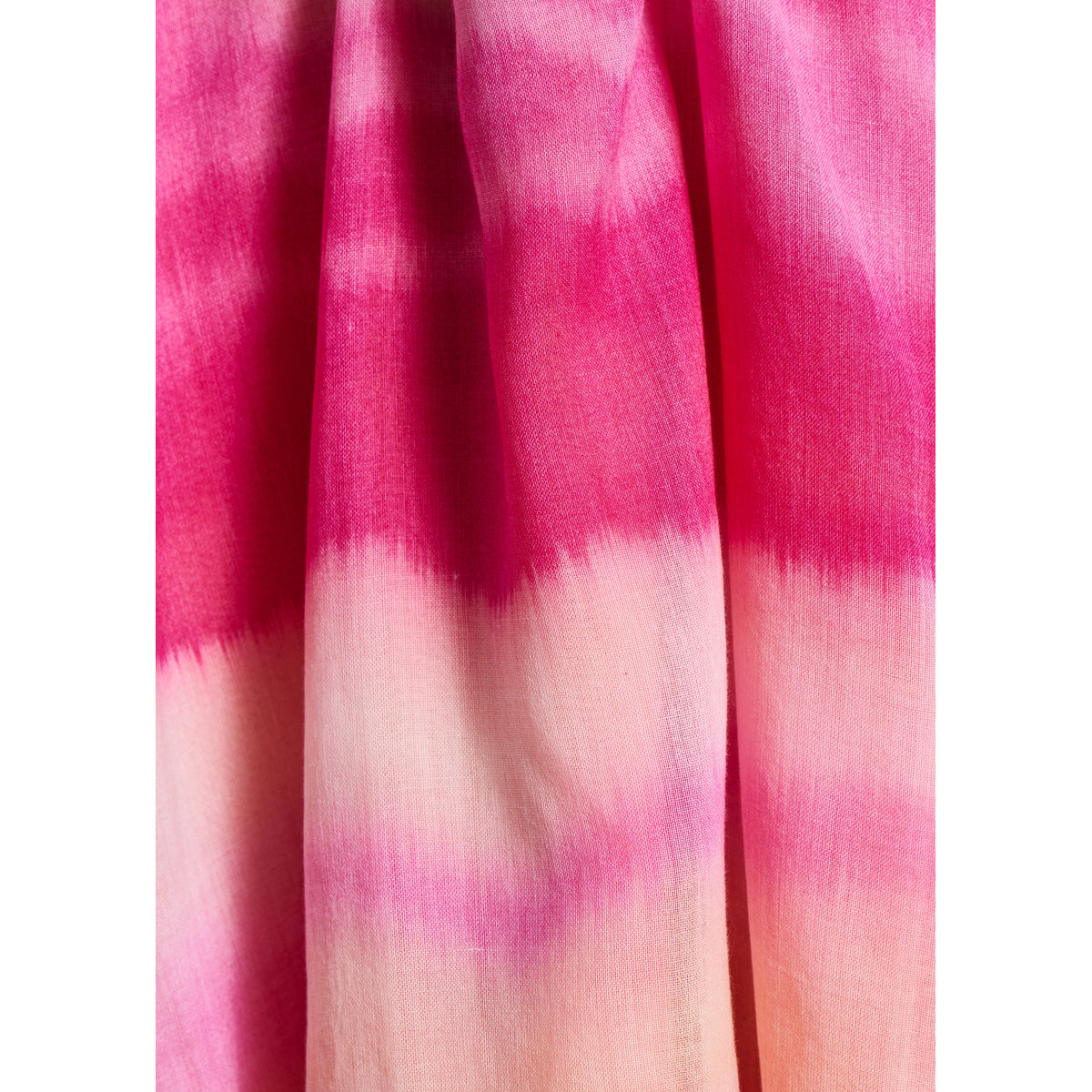 Foulard à rayures imprimé tie & dye en coton et modal rose, LA FEE MARABOUTEE