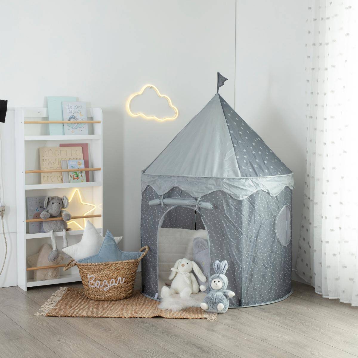 Tente enfant POP-UP gris, ATMOSPHERA FOR KIDS
