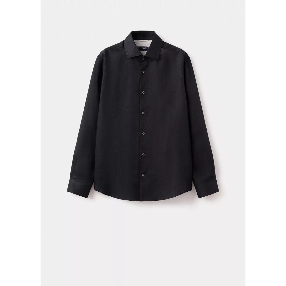Chemise slim-fit 100 % lin noir, MANGO MAN