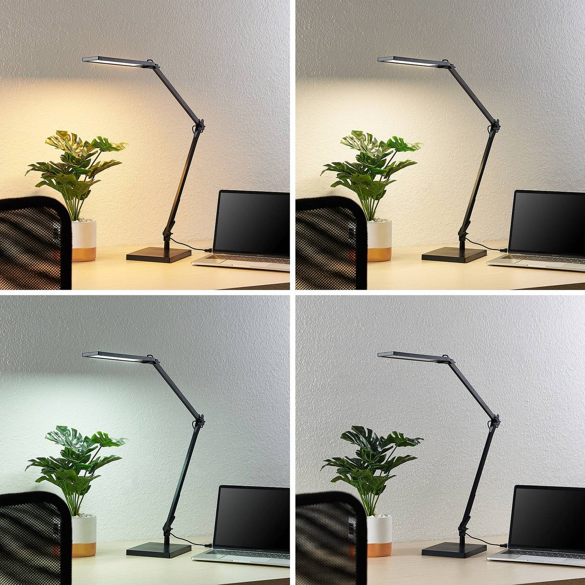 Lampe à poser moderneLED, Antisa noir, LINDBY
