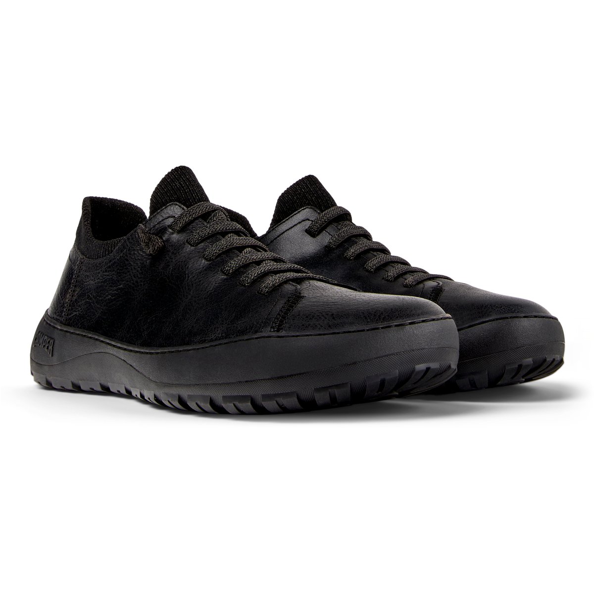 Baskets Peu Serra Suede Leather noir, CAMPER