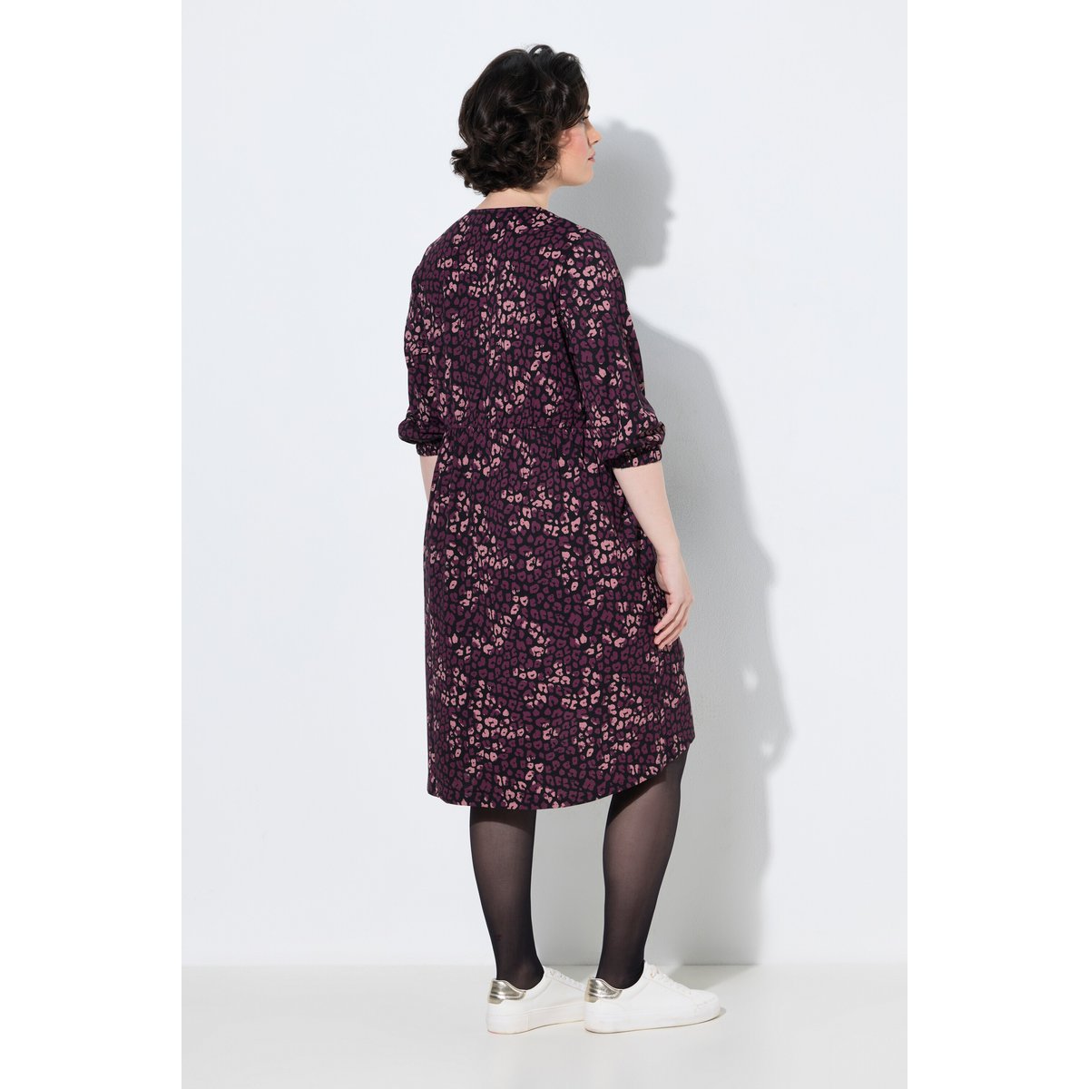 Robe en jersey motif léopard noir, ULLA POPKEN
