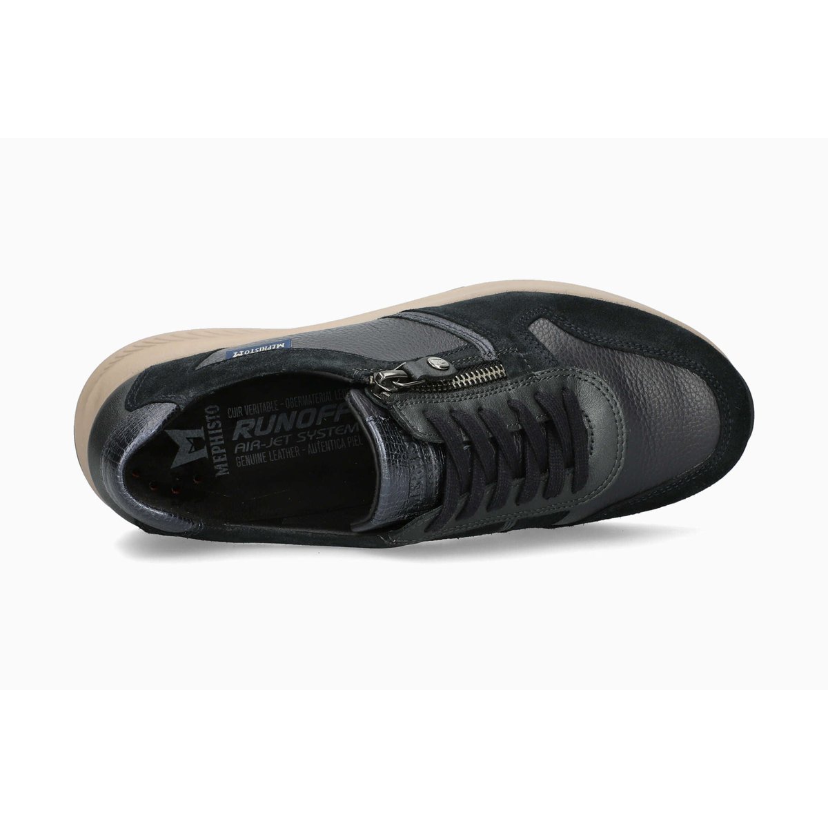 Baskets en cuir KIM bleu p5146267, MEPHISTO