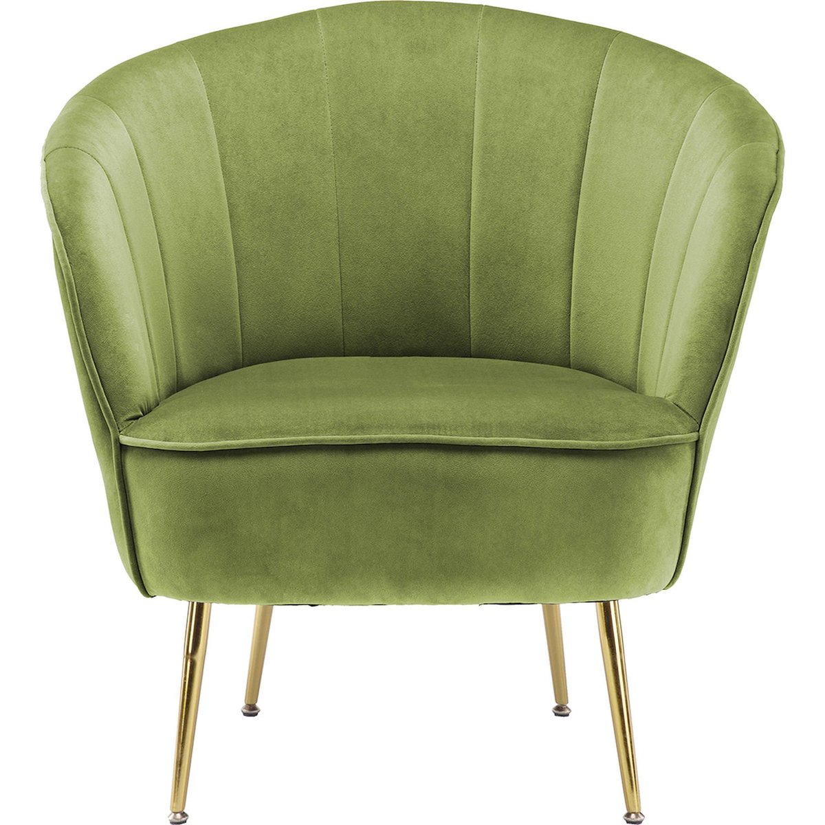 Fauteuil cocktail capitonné pieds métal vert pistache velours, ARTE ESPINA
