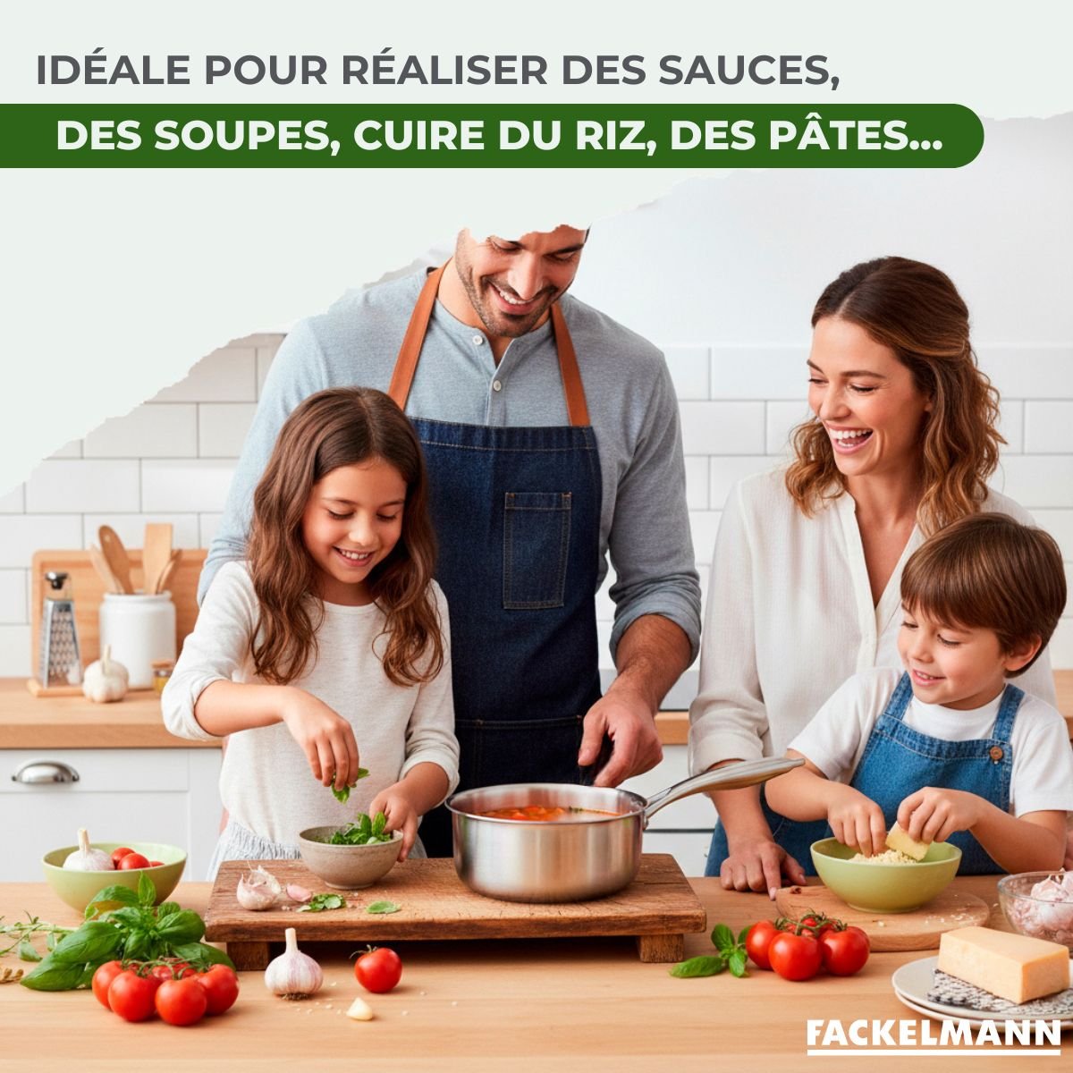 Batterie de cuisine 1 casserole 18cm VITA3 inox, FACKELMANN