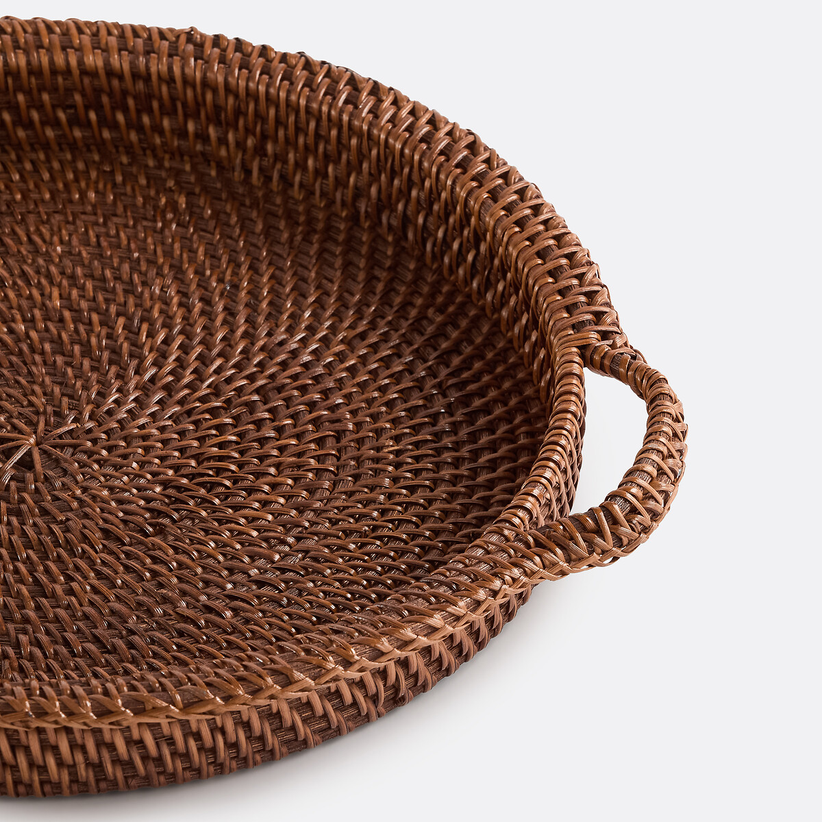 Taran Round Tray in Woven Rattan natural, LA REDOUTE INTERIEURS