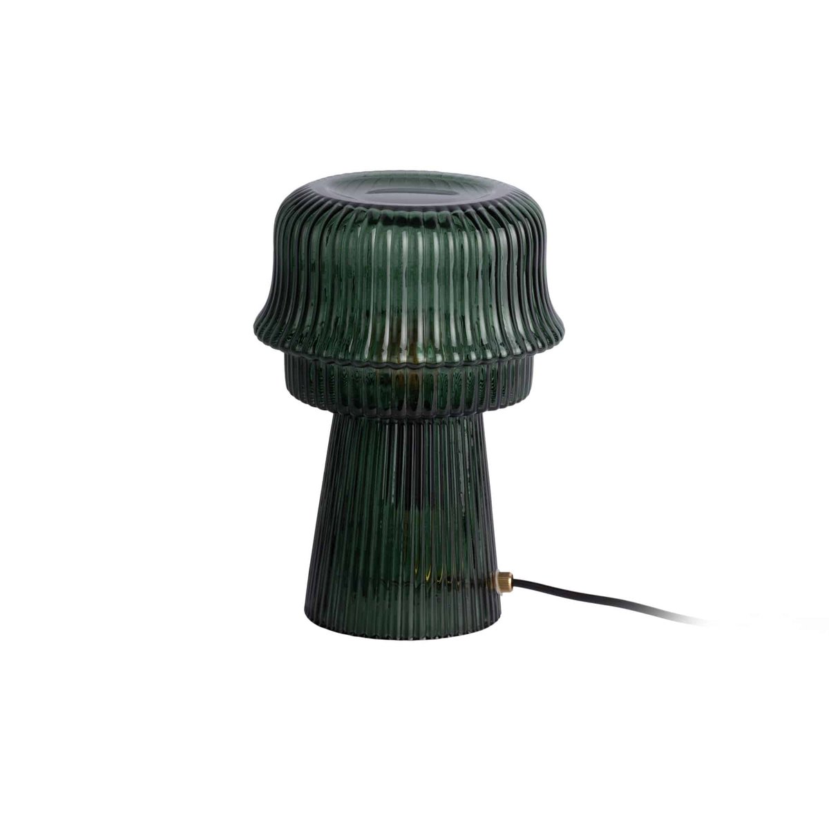Lampe De Table Verre CADIZ CORDED vert foncé, LEITMOTIV