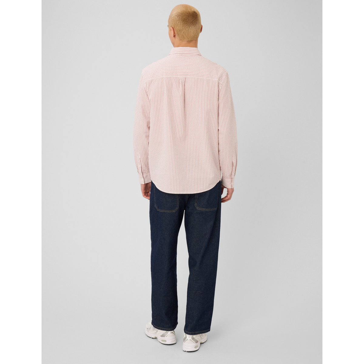 Chemise manches longues rayée rouge, BZB