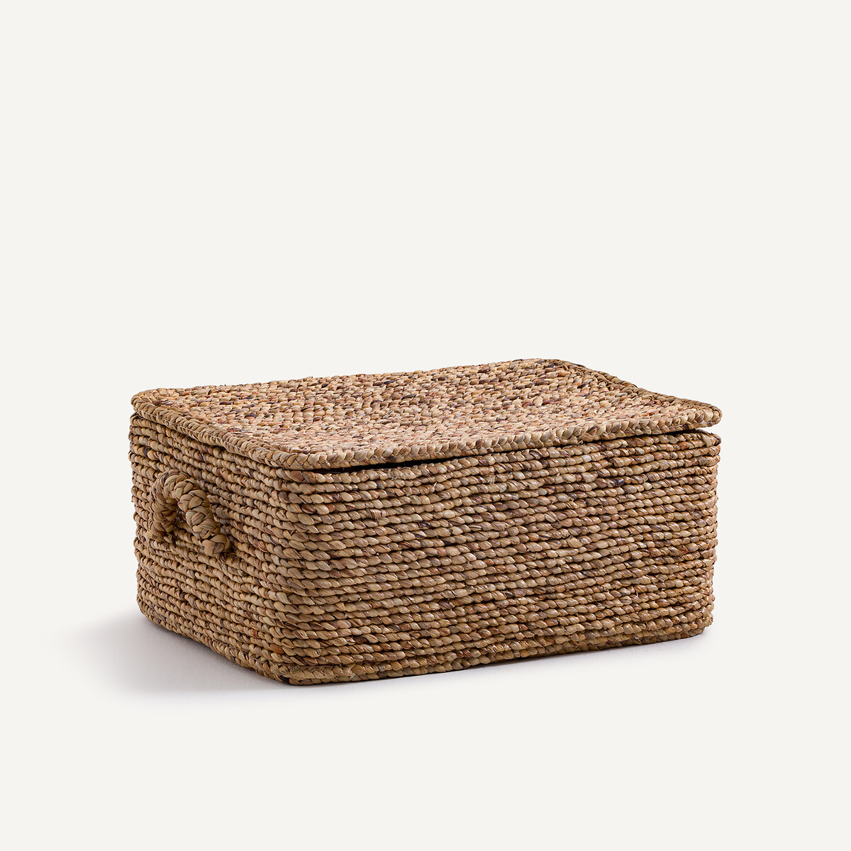 Cesta rectangular tejida en jacinto de agua, LIAN natural, AM.PM