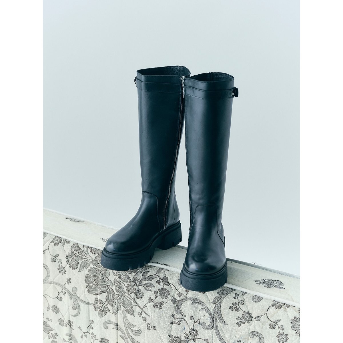 Bottes Au Genou noir - black, BIANCO