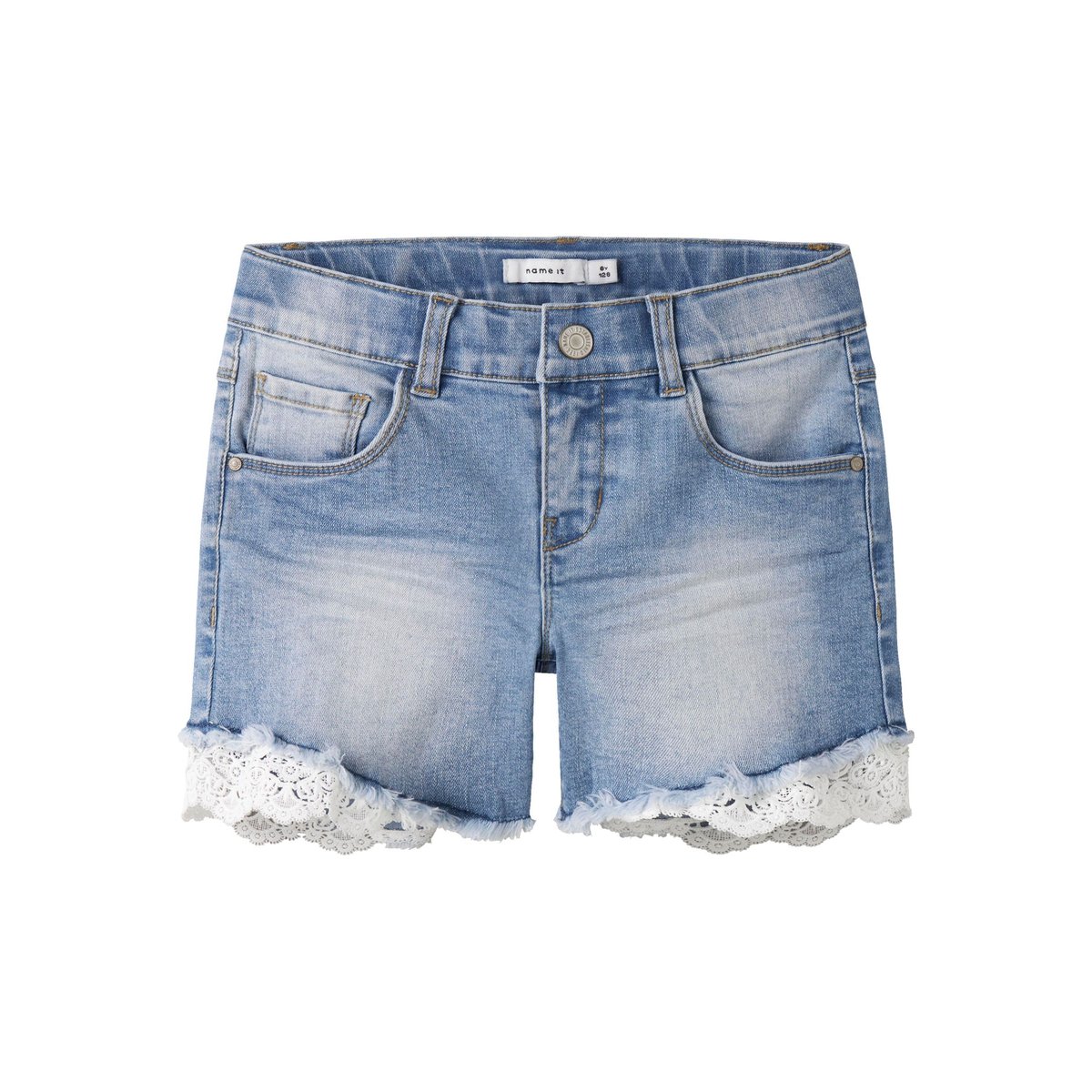 Short medium blue denim, NAME IT