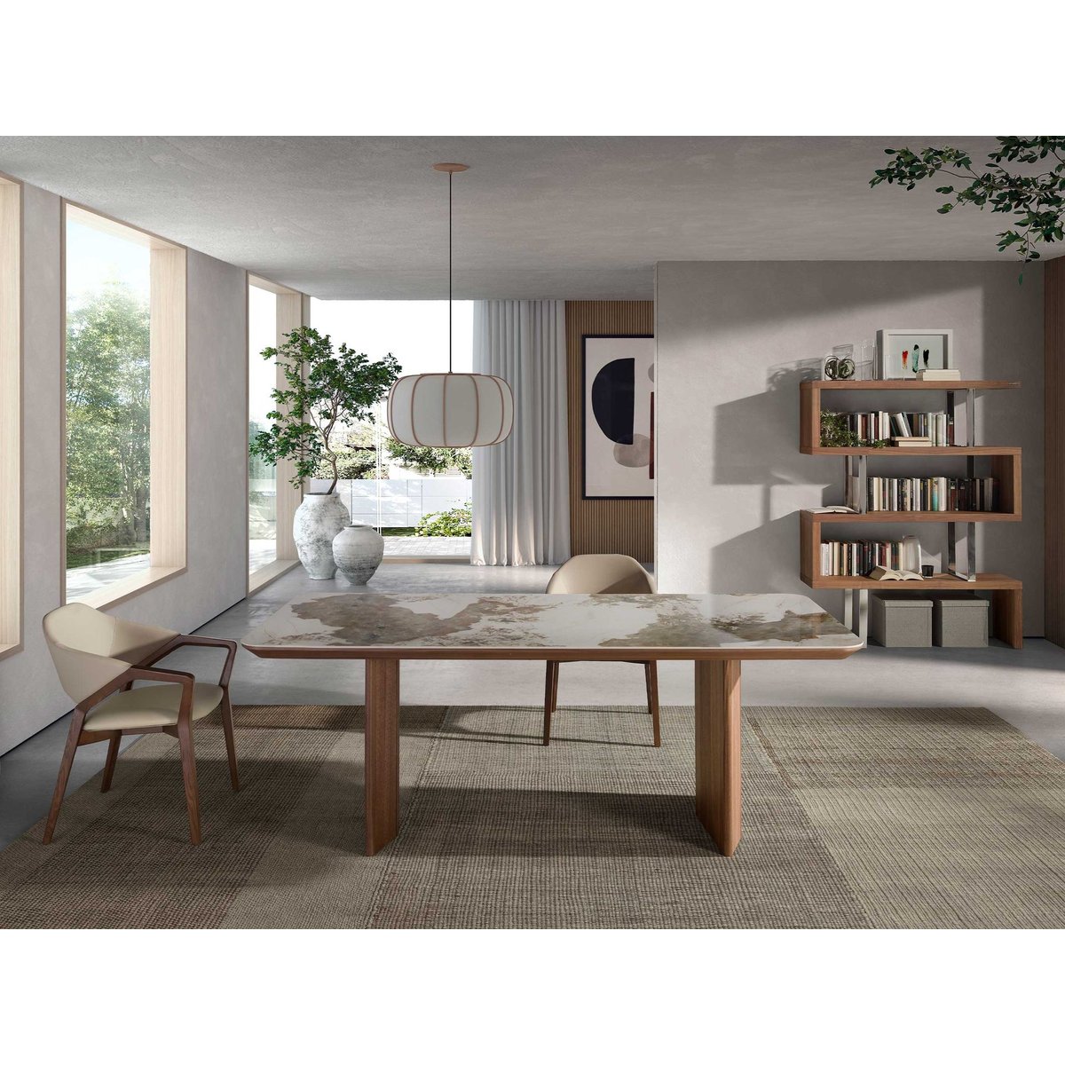 Chaise en vison similicuir visón | noyer, ANGEL CERDA