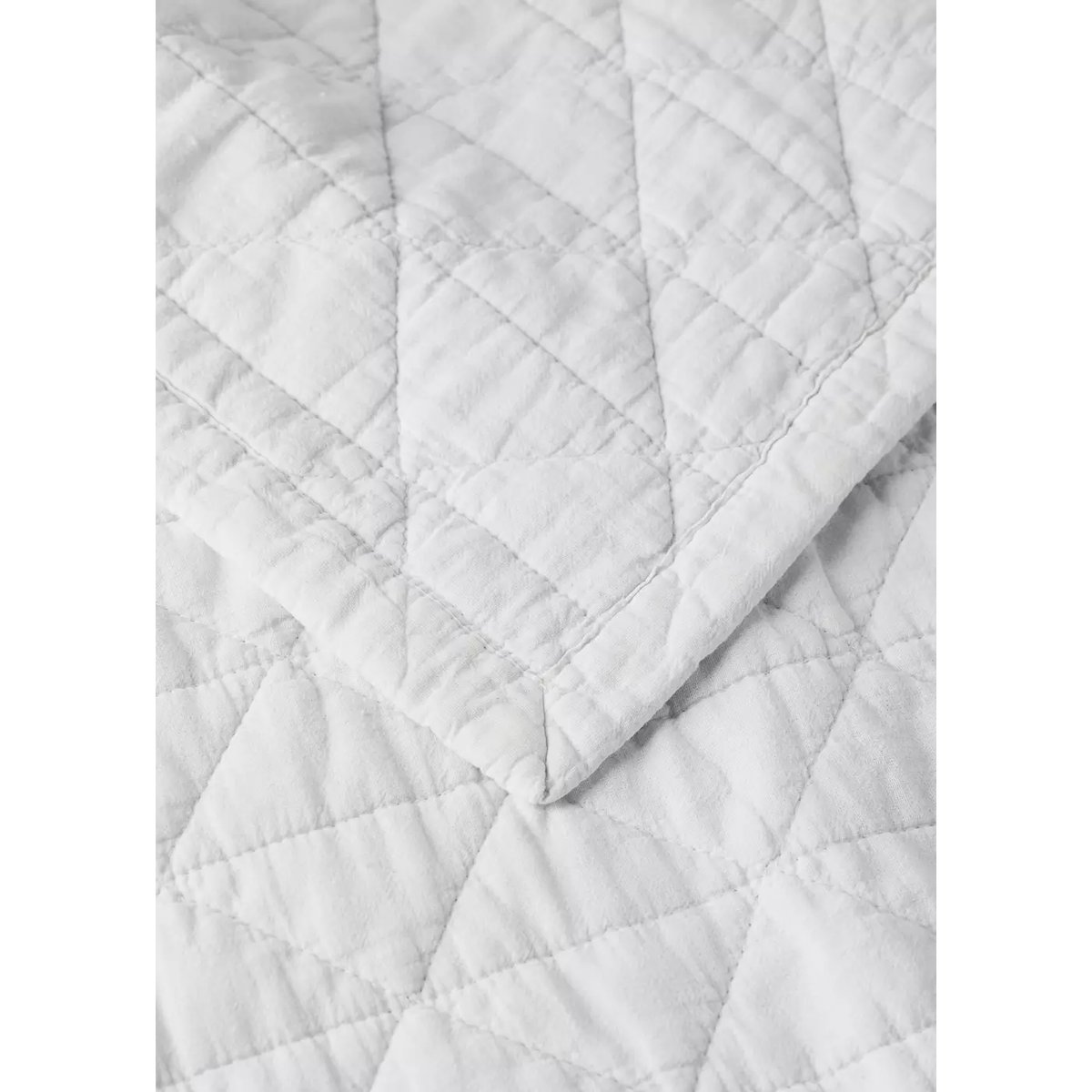 Couvre-lit 100 % coton losanges lit 90 cm gris, MANGO HOME