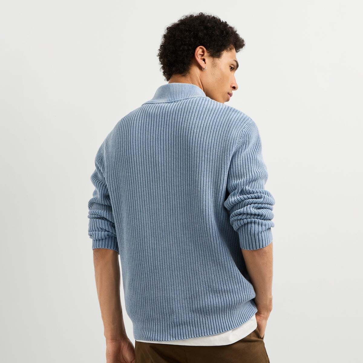 Pull À Col Montant Coupe Regular bleu oxford, PEPE JEANS