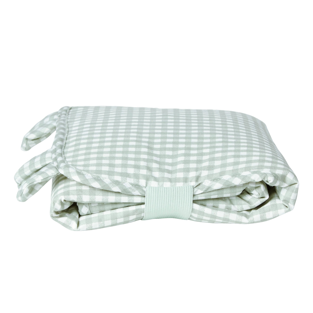 Tapis à langer de voyage coton bio OLIVE vert, LITTLE CREVETTE