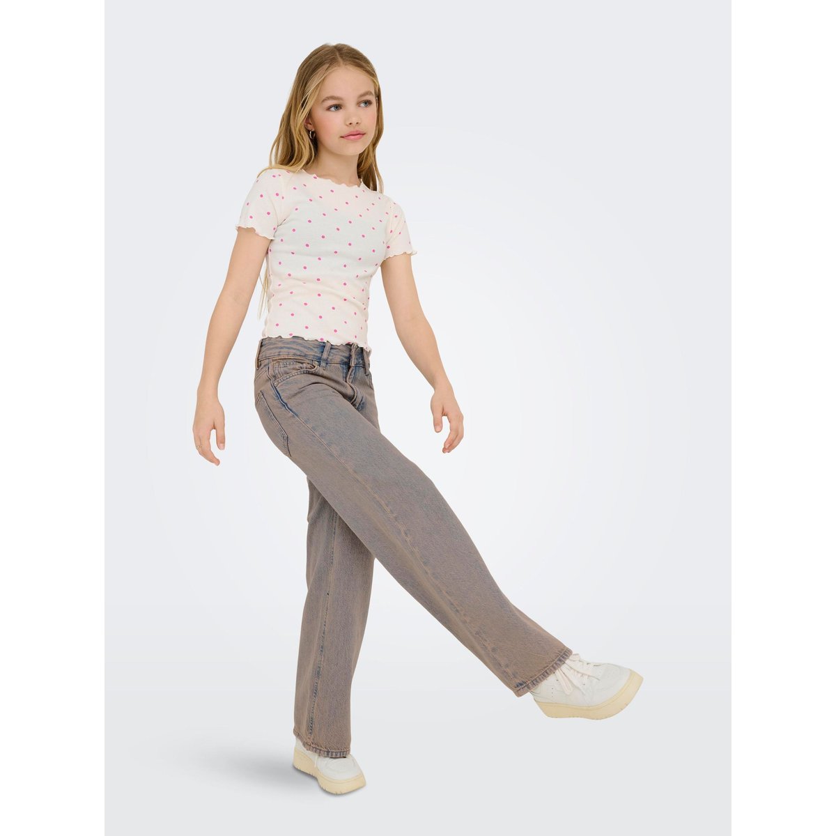 Jean À Jambe Large light blue denim, KIDS ONLY