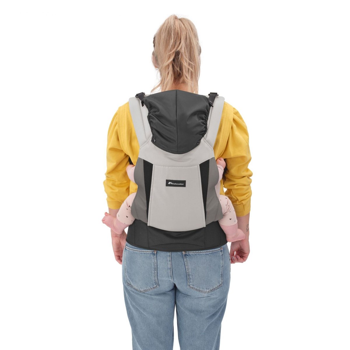 Porte bébé physiologique Physionest Gray Mist gris, BEBECONFORT