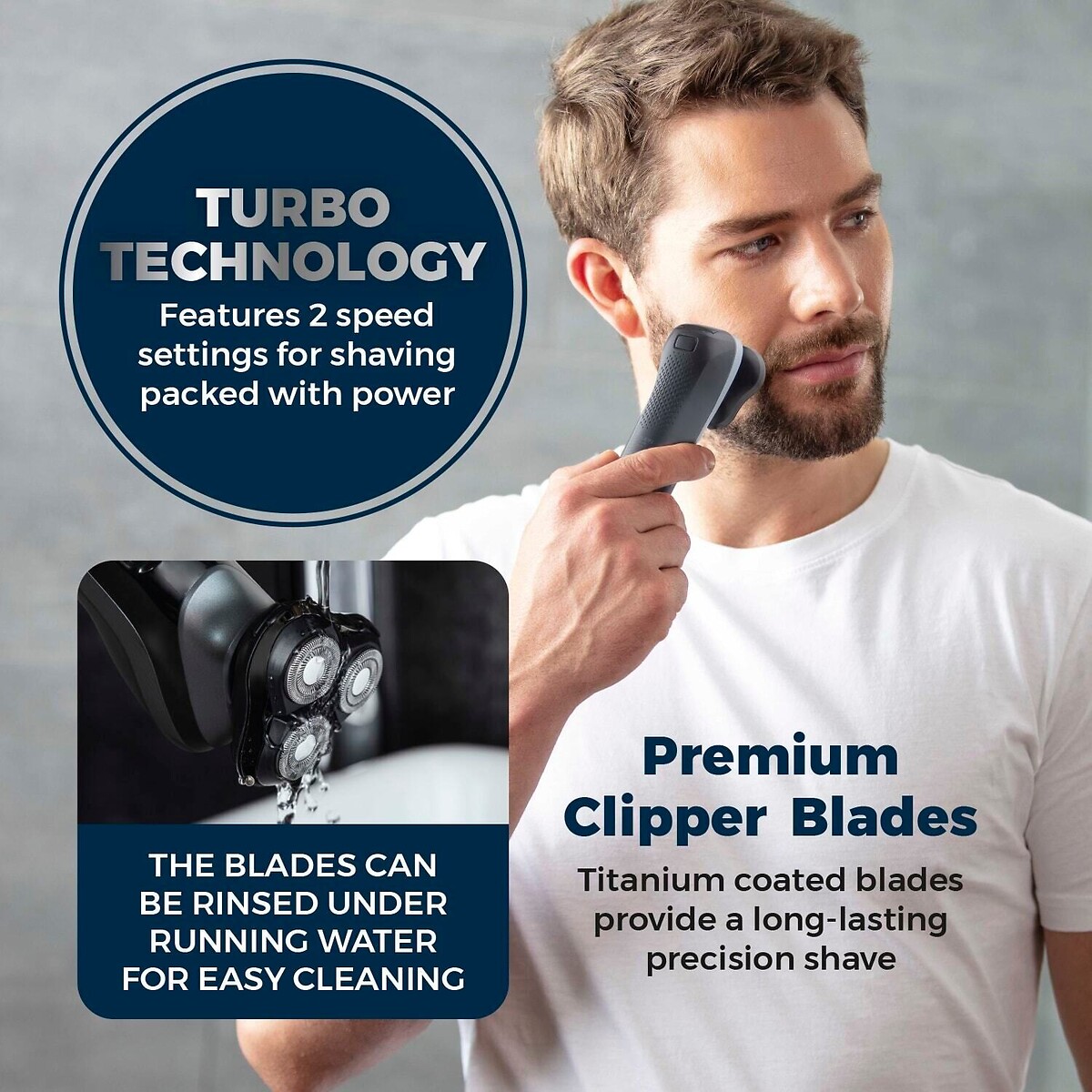 Professional IPX7 Rotary Shave black, CARMEN
