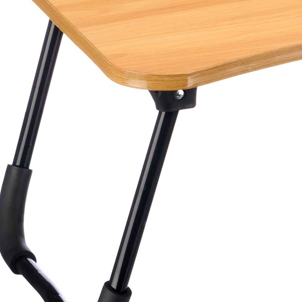 Plateau de lit en bois et métal noir pour ordinateur portable 60x40x26cm bois, WADIGA