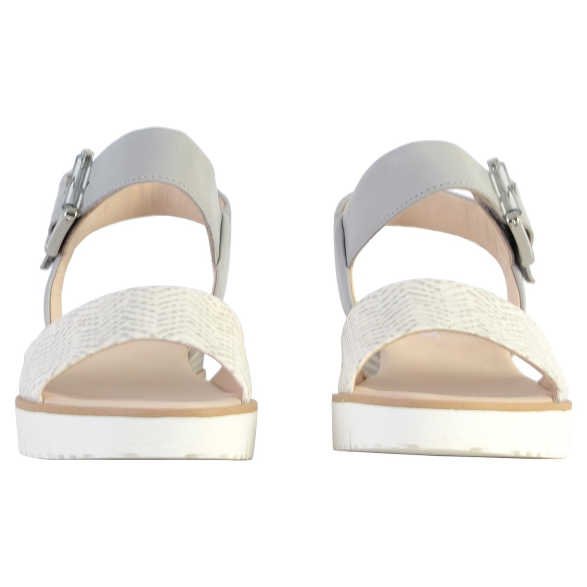 Sandales Cuir Pinto gris blanc, GABOR