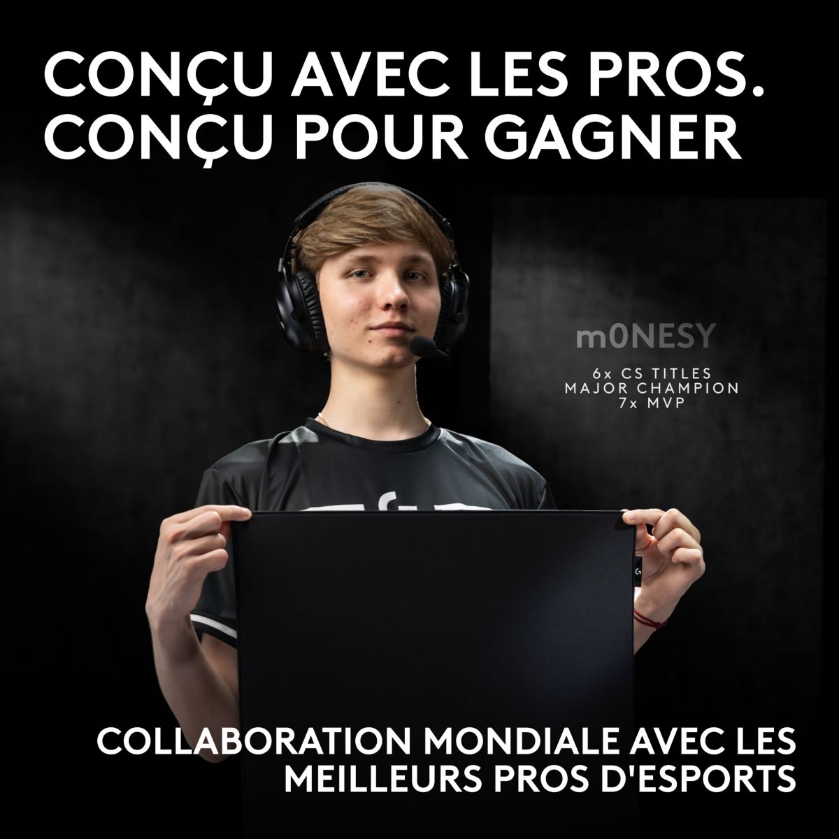 Tapis de souris PRO X CONTROL couleur unique, LOGITECH