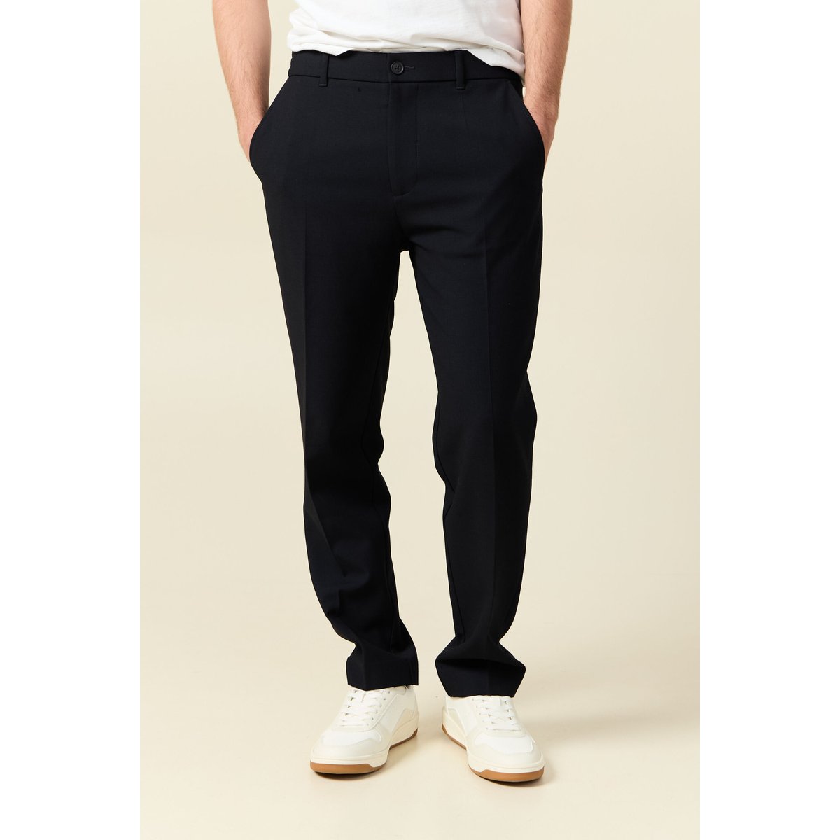 Pantalon droit longueur 32 bleu marine, BONOBO