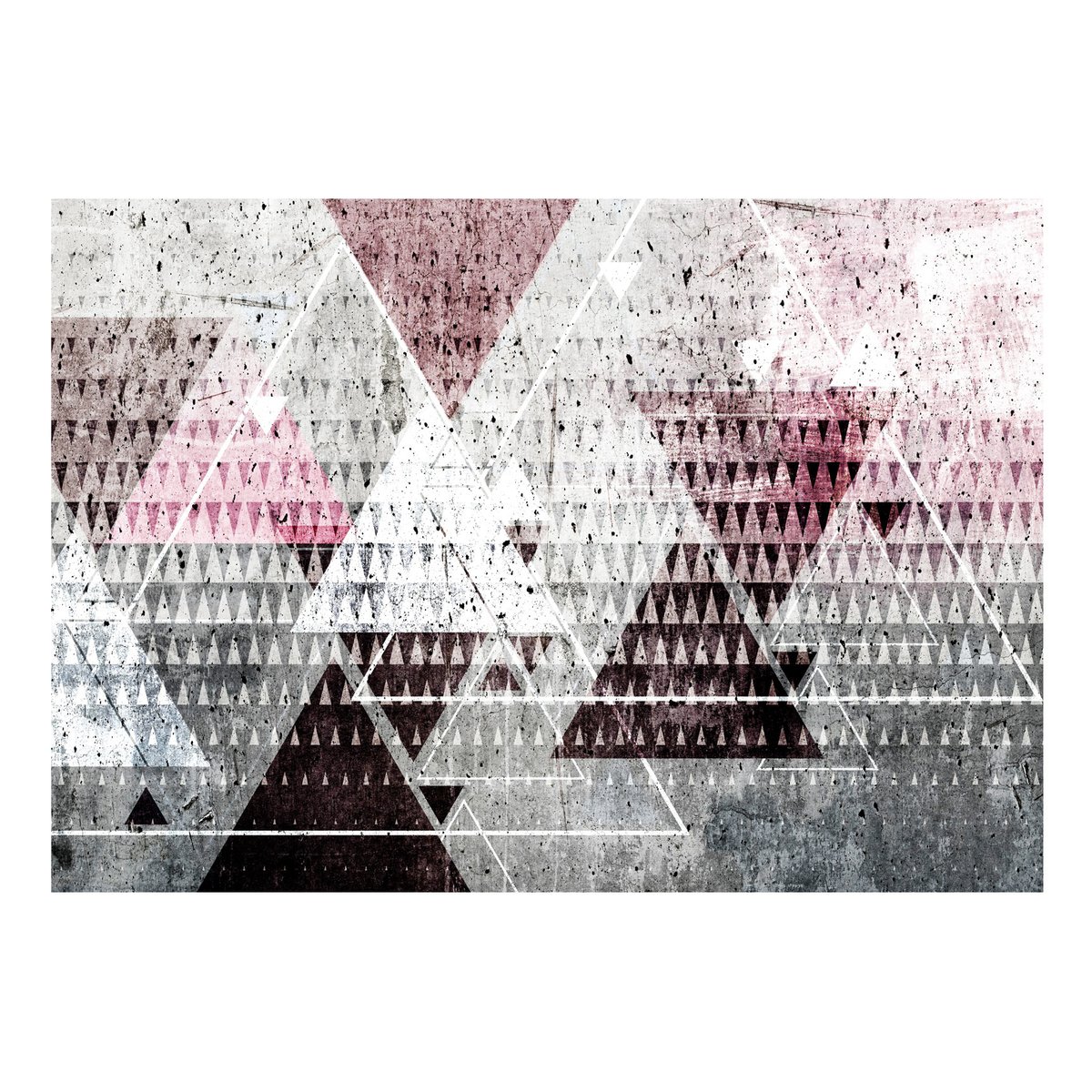 Papier peint intissé panoramique Triangles blanc, EDEN