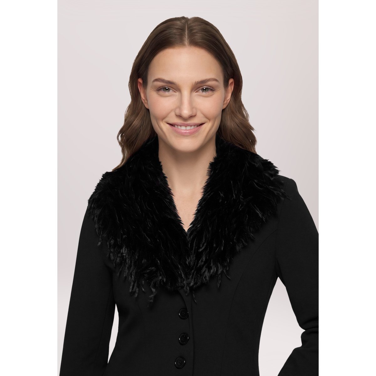 Blazer court à manches longues noir, BETTY BARCLAY